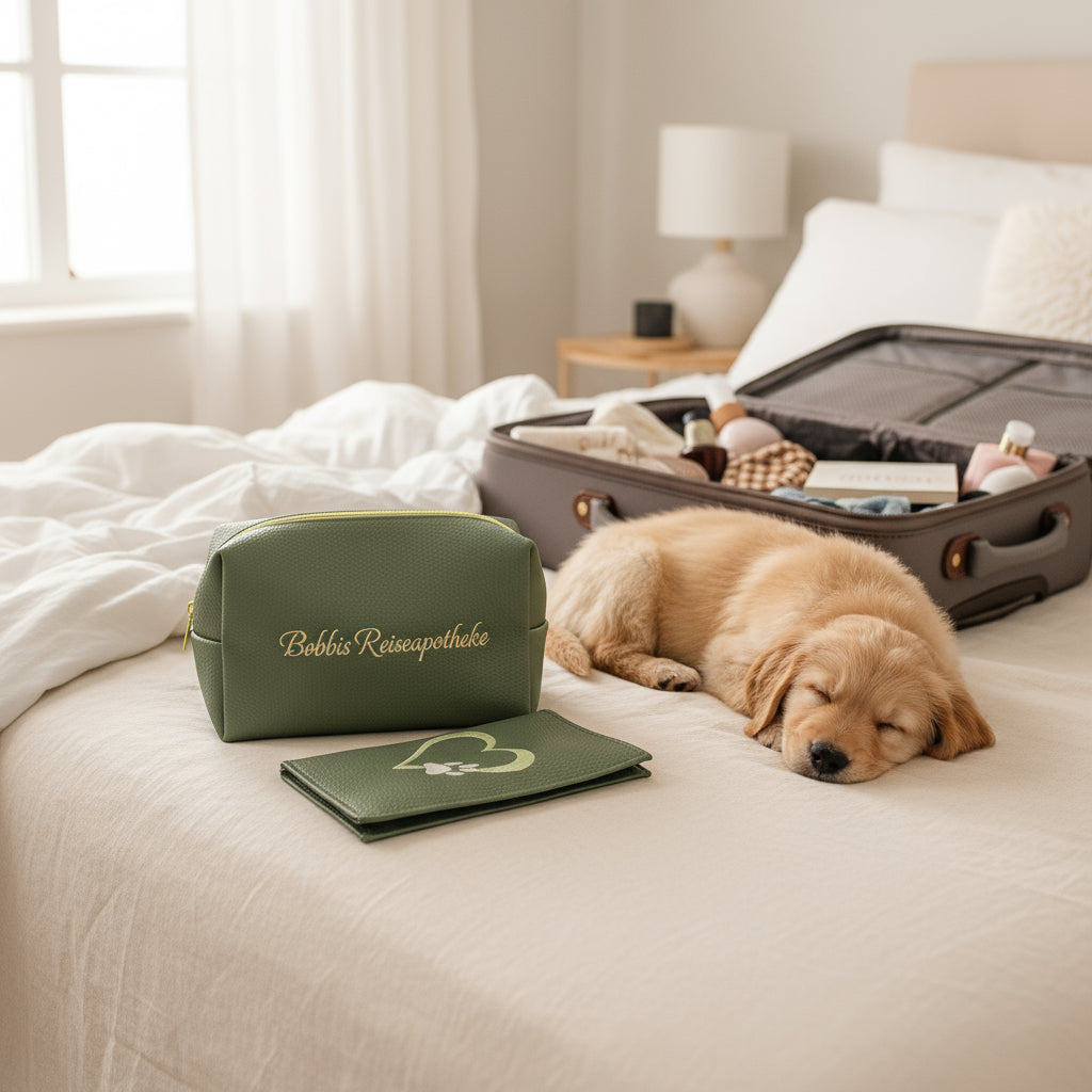 Reiseapotheke mit Schutzhülle für den Heimtierausweis