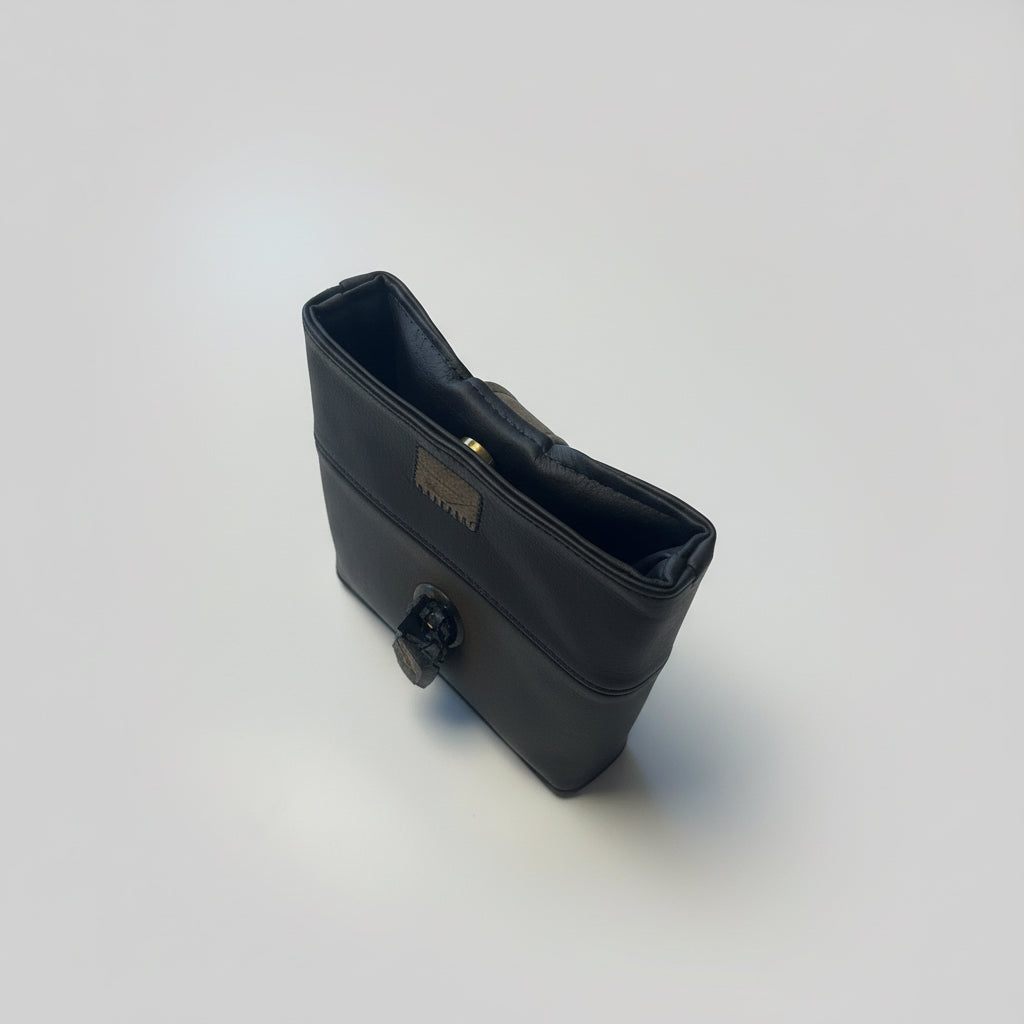 Gassitasche 2-farbig, taupe-schwarz