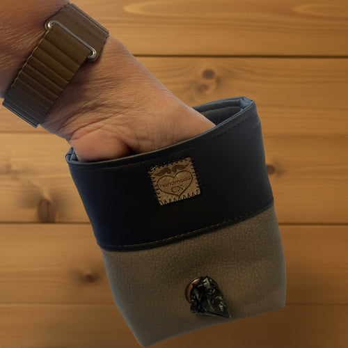 Gassitasche 2-farbig, taupe-schwarz