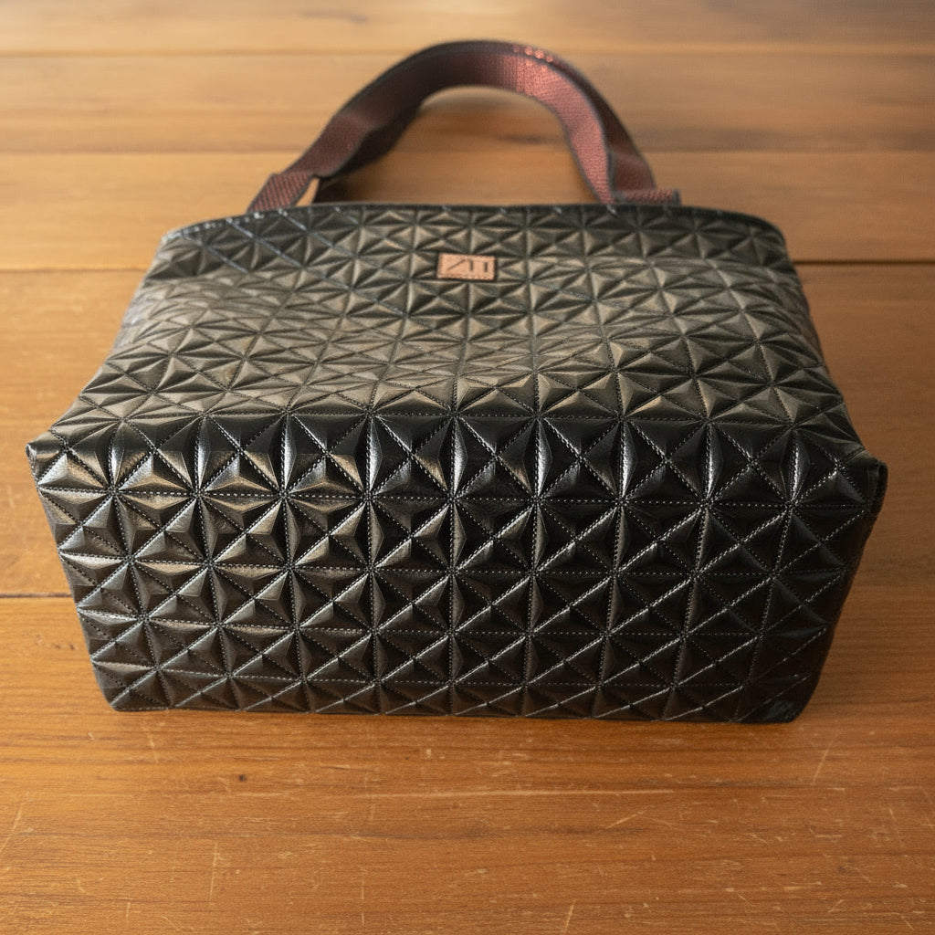 Shopper Handtasche mit Prägung und 6 Innenfächern