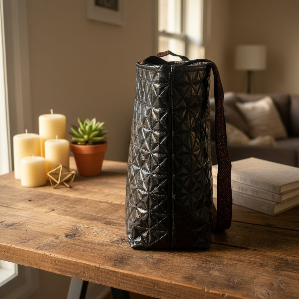 Shopper Handtasche mit Prägung und 6 Innenfächern