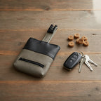 Gassitasche 2-farbig, taupe-schwarz