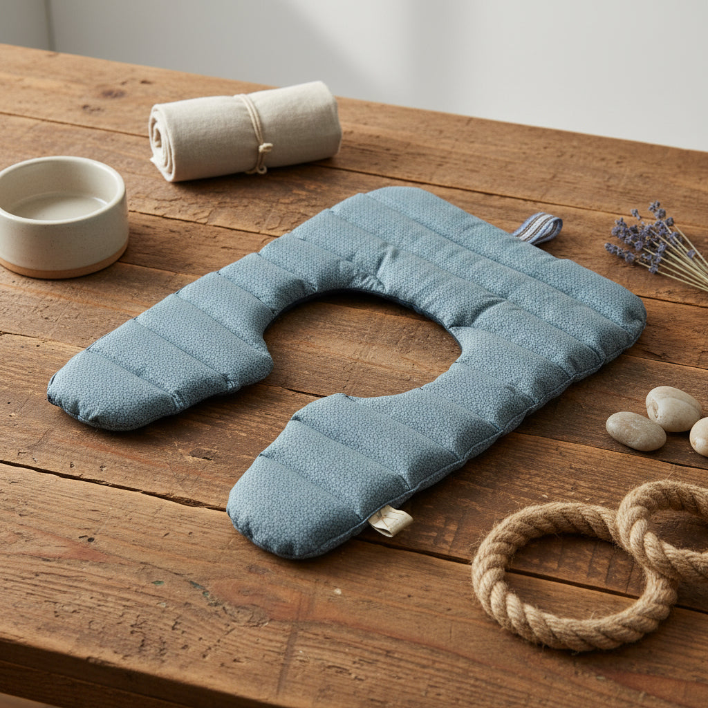 Nacken- und Schulterkissen mit Bio-Dinkel, gesteppt