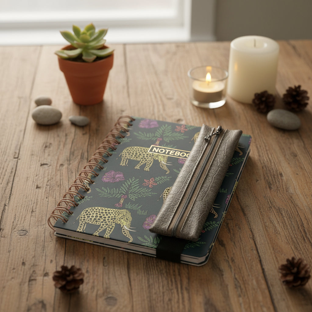 Stifte-Mäppchen mit Notizbuch DIN A5