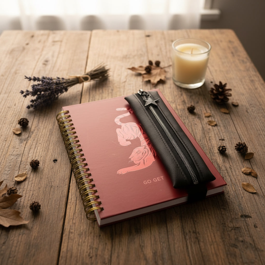 Stifte-Mäppchen mit Notizbuch DIN A5