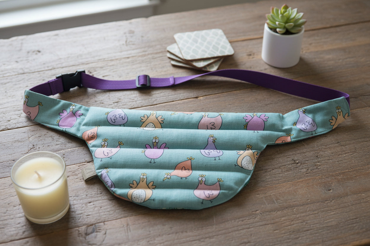 Menstruationskissen mit lustigen Vögeln für weniger lustige Tage