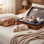 Reiseapotheke mit Stickerei, bronzefarben